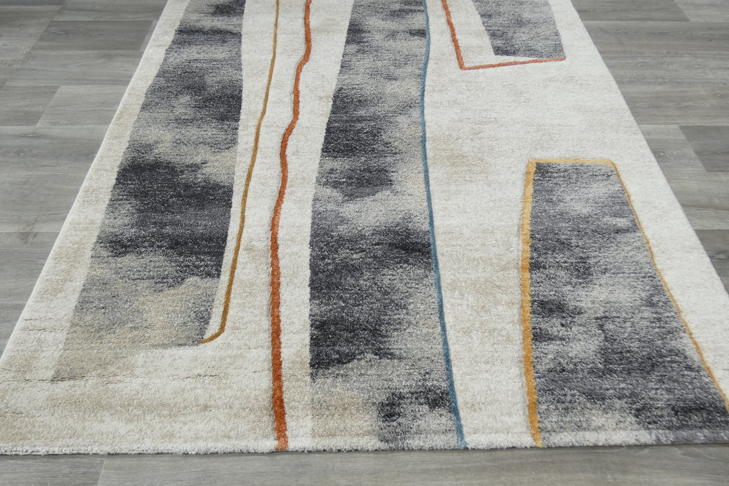 Abstract Balance Flowing Line Contemporary Aroha Rug - Rugs Direct