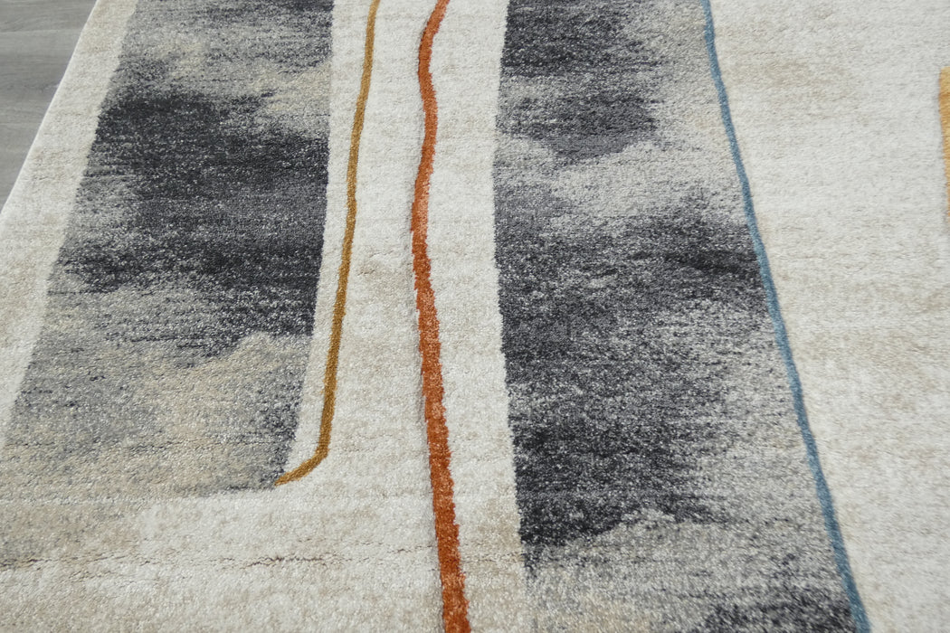 Abstract Balance Flowing Line Contemporary Aroha Rug - Rugs Direct