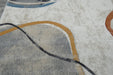 Retro Distressed Abstract Stone Shapes Aroha Rug- Rugs Direct 