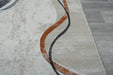 Retro Distressed Abstract Stone Shapes Aroha Rug- Rugs Direct 