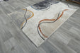 Retro Distressed Abstract Stone Shapes Aroha Rug- Rugs Direct 