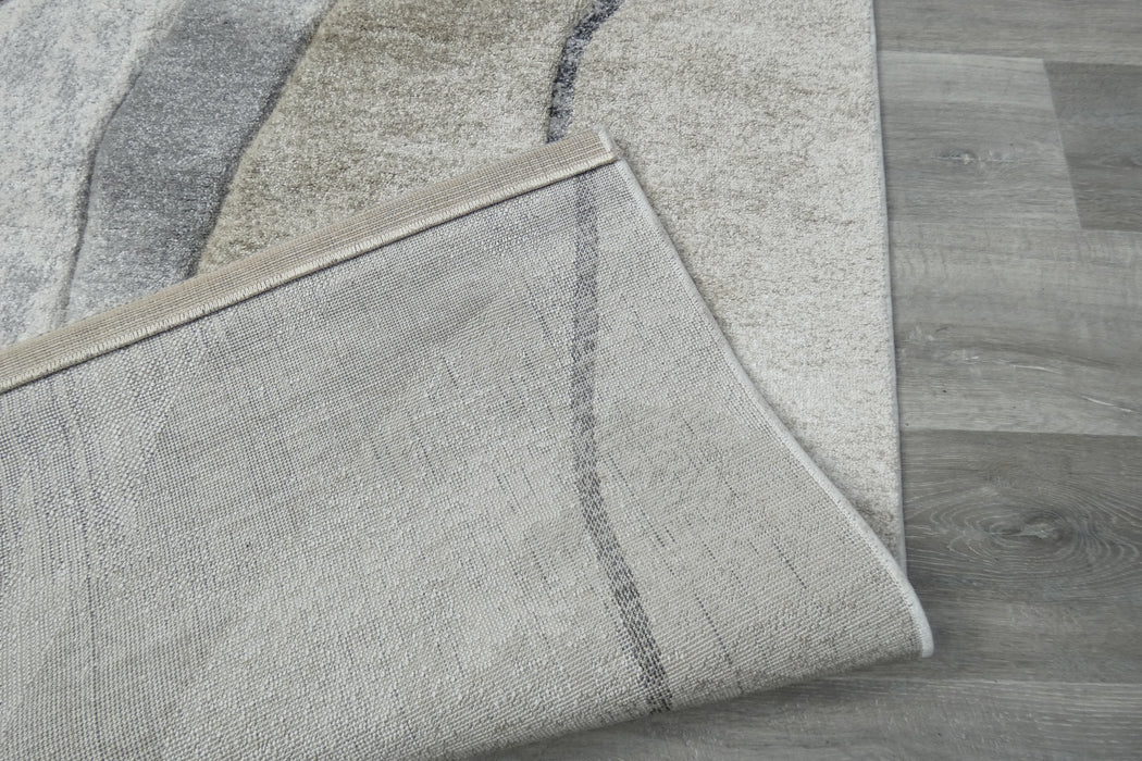 Contemporary Abstract Curved Waves Aroha Rug- RUGS DIRECT 