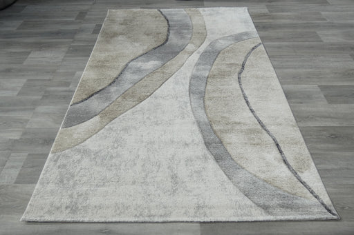 Contemporary Abstract Curved Waves Aroha Rug- RUGS DIRECT 