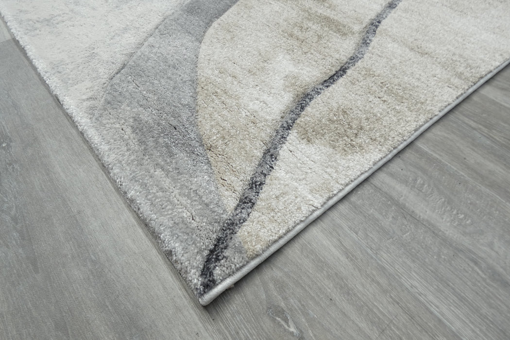 Contemporary Abstract Curved Waves Aroha Rug- RUGS DIRECT 