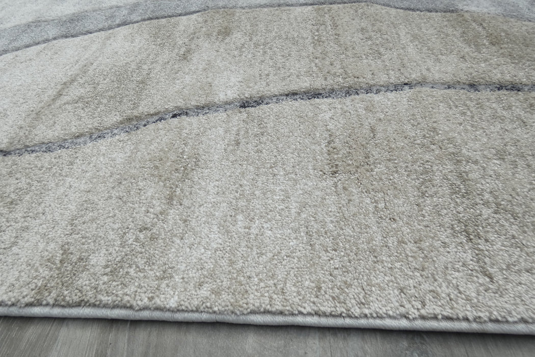Contemporary Abstract Curved Waves Aroha Rug- RUGS DIRECT 