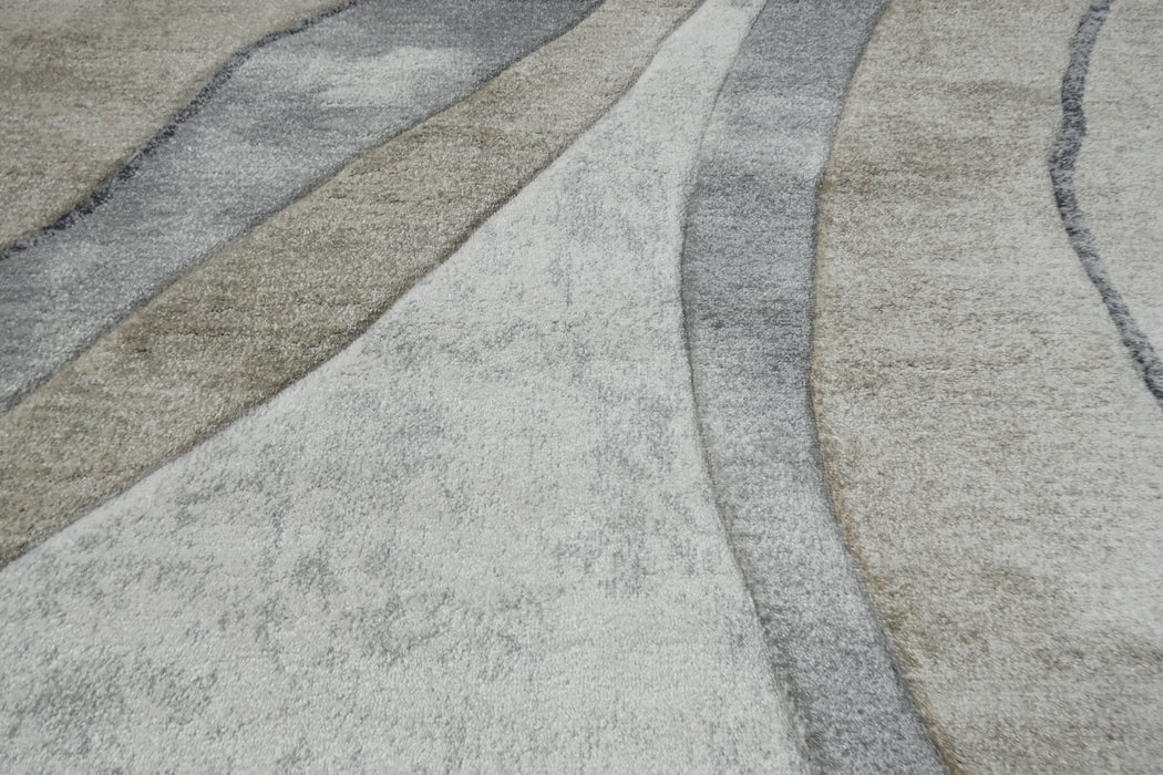 Contemporary Abstract Curved Waves Aroha Rug- RUGS DIRECT 