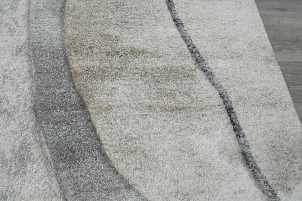 Contemporary Abstract Curved Waves Aroha Rug- RUGS DIRECT 
