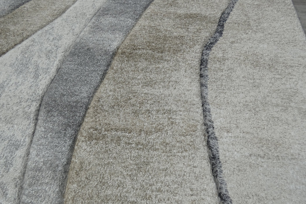 Contemporary Abstract Curved Waves Aroha Rug- RUGS DIRECT 