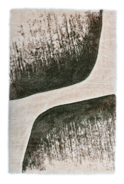 Contemporary Abstract Landscape Textured California Shaggy Rug