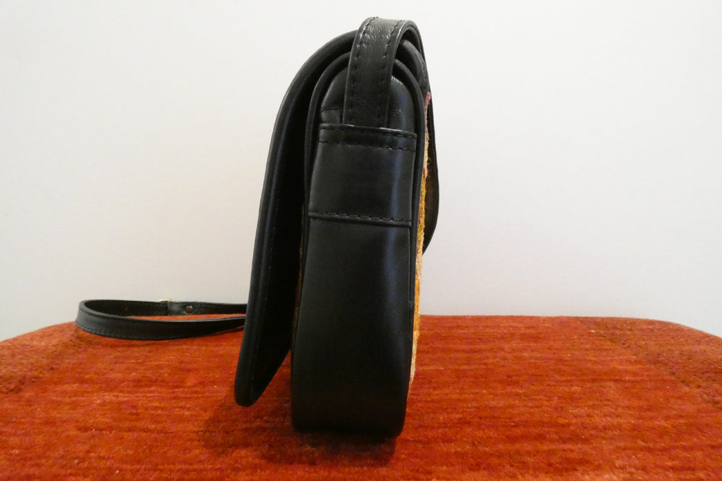 One-of-a-Kind Turkish Kilim Leather Crossbody Bag "Yakut"- Rugs Direct