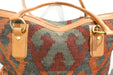 One-of-a-Kind Anatolian Kilim Leather Travel Bag "Zozan"- Rugs Direct 