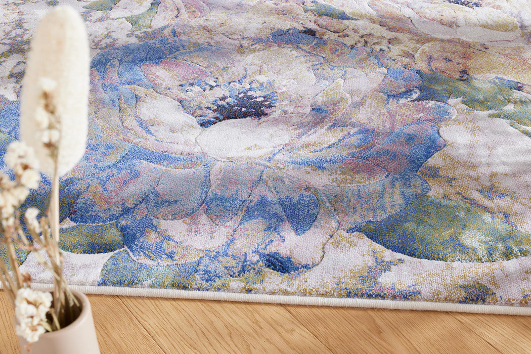 Mastercraft Floral Argentum Rug Modern Rug-Rugs Direct