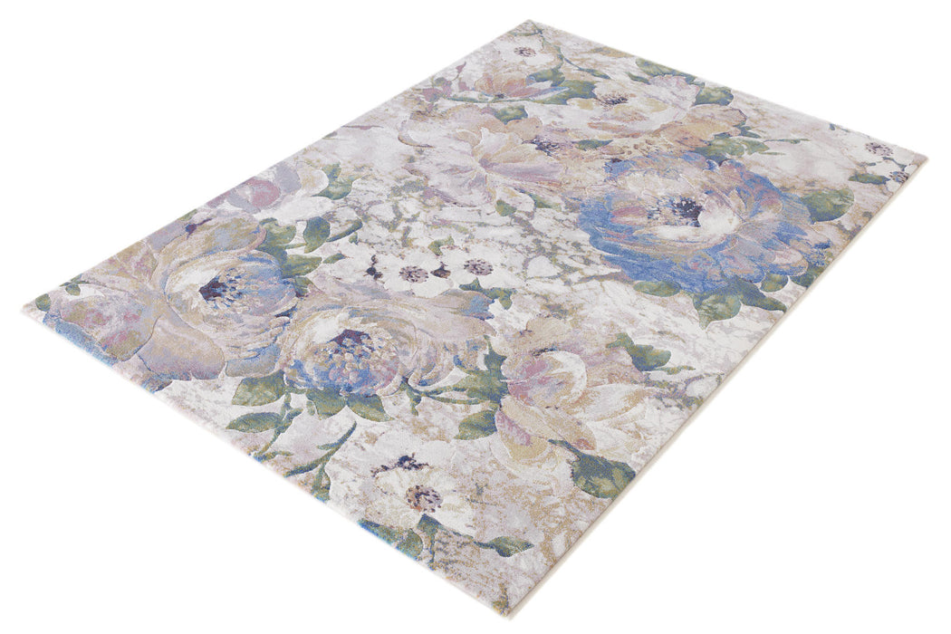 Mastercraft Floral Argentum Rug Modern Rug-Rugs Direct