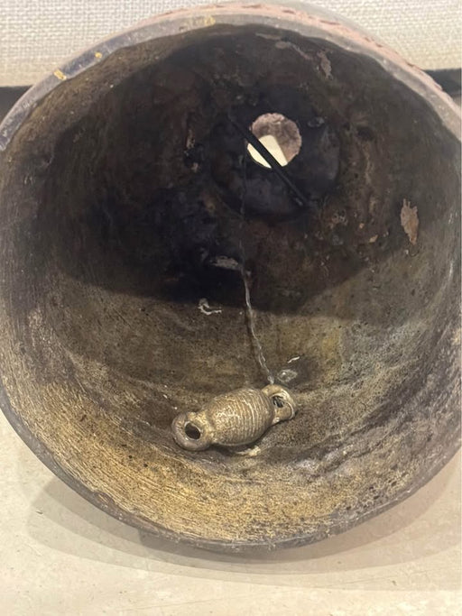 Antique Temple Bell with Ganesha Motif- Rugs Direct 