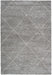 Grey rug with white wide diamond crisscross lines