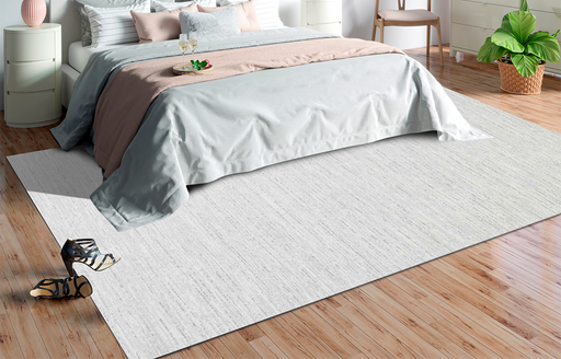Abrash Design Off White and Light Grey Colour Rug - Rugs Direct
