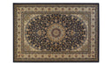 Persian Navy Colour Nain Design Rug Size: 133 x 195cm - Rugs Direct