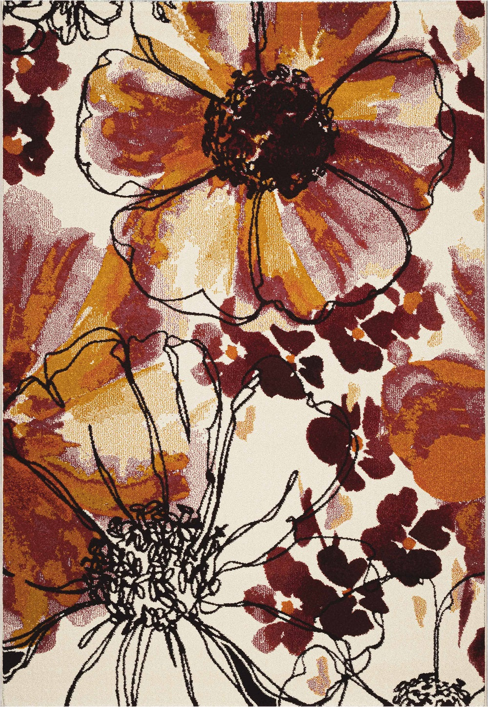 Gorgeous Floral Design Infinity Rug Size: 80 x 150cm — Rugs Direct
