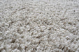 Twilight Shaggy Linen and White Colour Round Rug - Rugs Direct