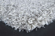 Twilight Pearl Silver Ivory Mix Shaggy Round Rug - Rugs Direct