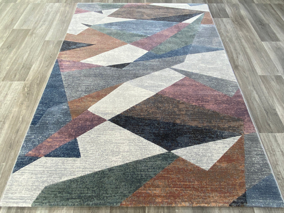 Multi Coloured Abstract Design Argentum Rug - Rugs Direct
