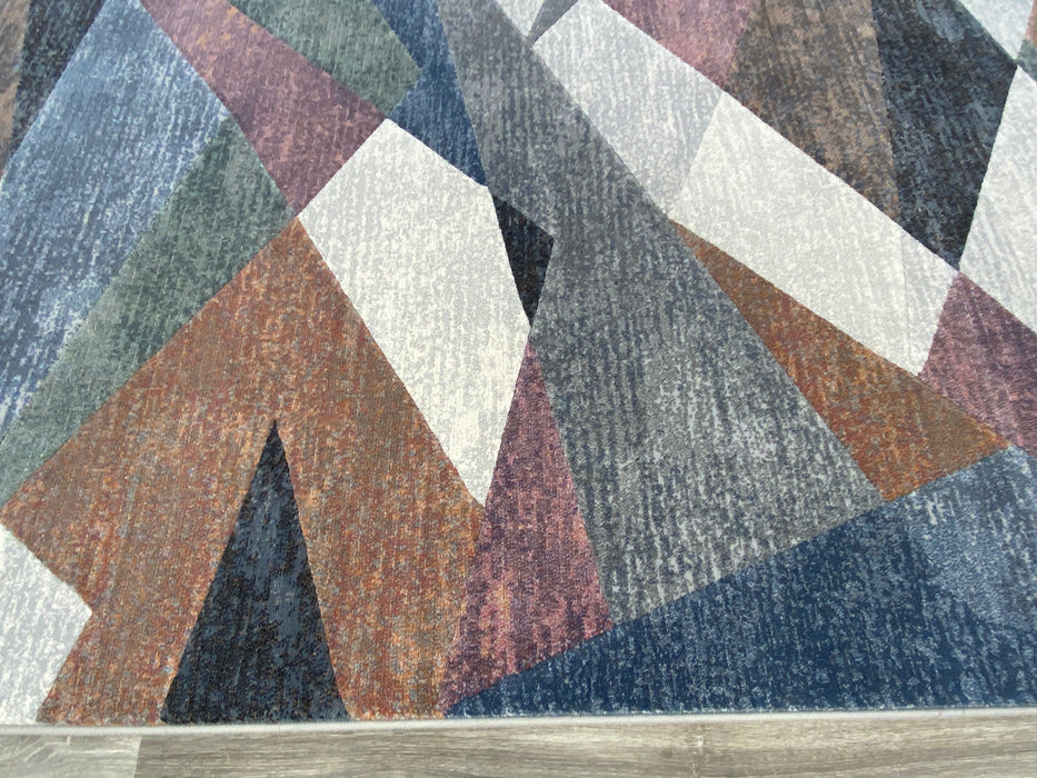 Multi Coloured Abstract Design Argentum Rug - Rugs Direct