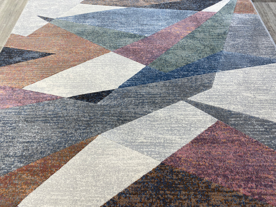 Multi Coloured Abstract Design Argentum Rug - Rugs Direct