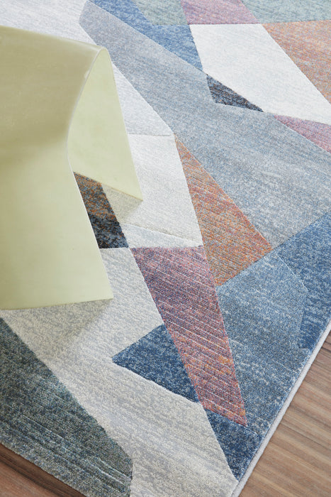 Multi Coloured Abstract Design Argentum Rug - Rugs Direct