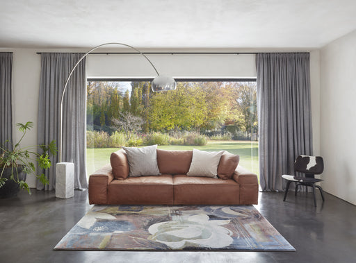 Modern Abstract Carved Floral Argentum Rug - Rugs Direct
