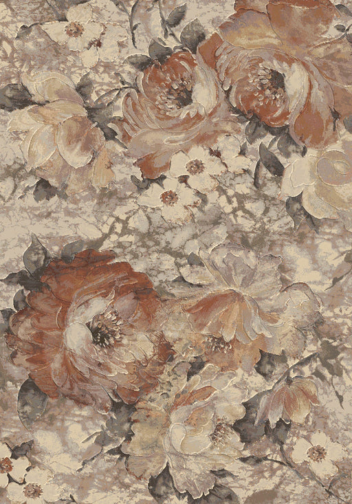 Rustic Colour Floral Style Argentum Rug Size: 133 x 195cm-Modern Rug-Rugs Direct