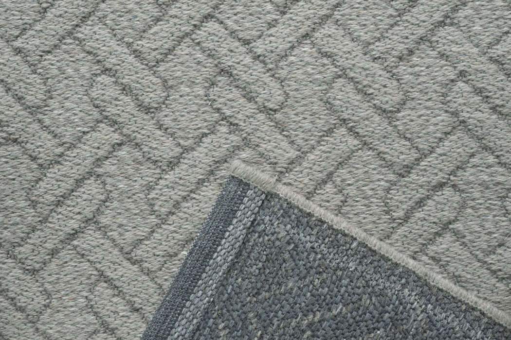 High Line Flatweave Pure Wool Grey colour Rug Size: 160 x 230cm - Rugs Direct