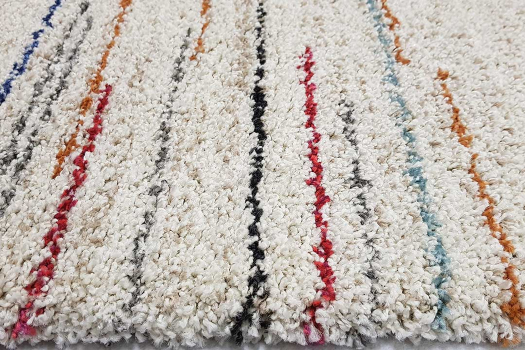 Thick Modern Multi Colour Shaggy Rug