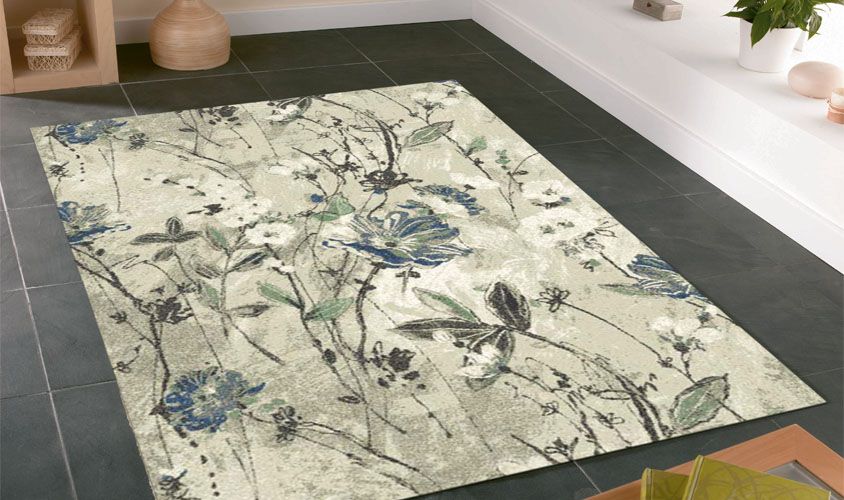 Intinity Rug Contemporary Floral Design Infinity Rug Size: 120 x 170cm — Rugs Direct