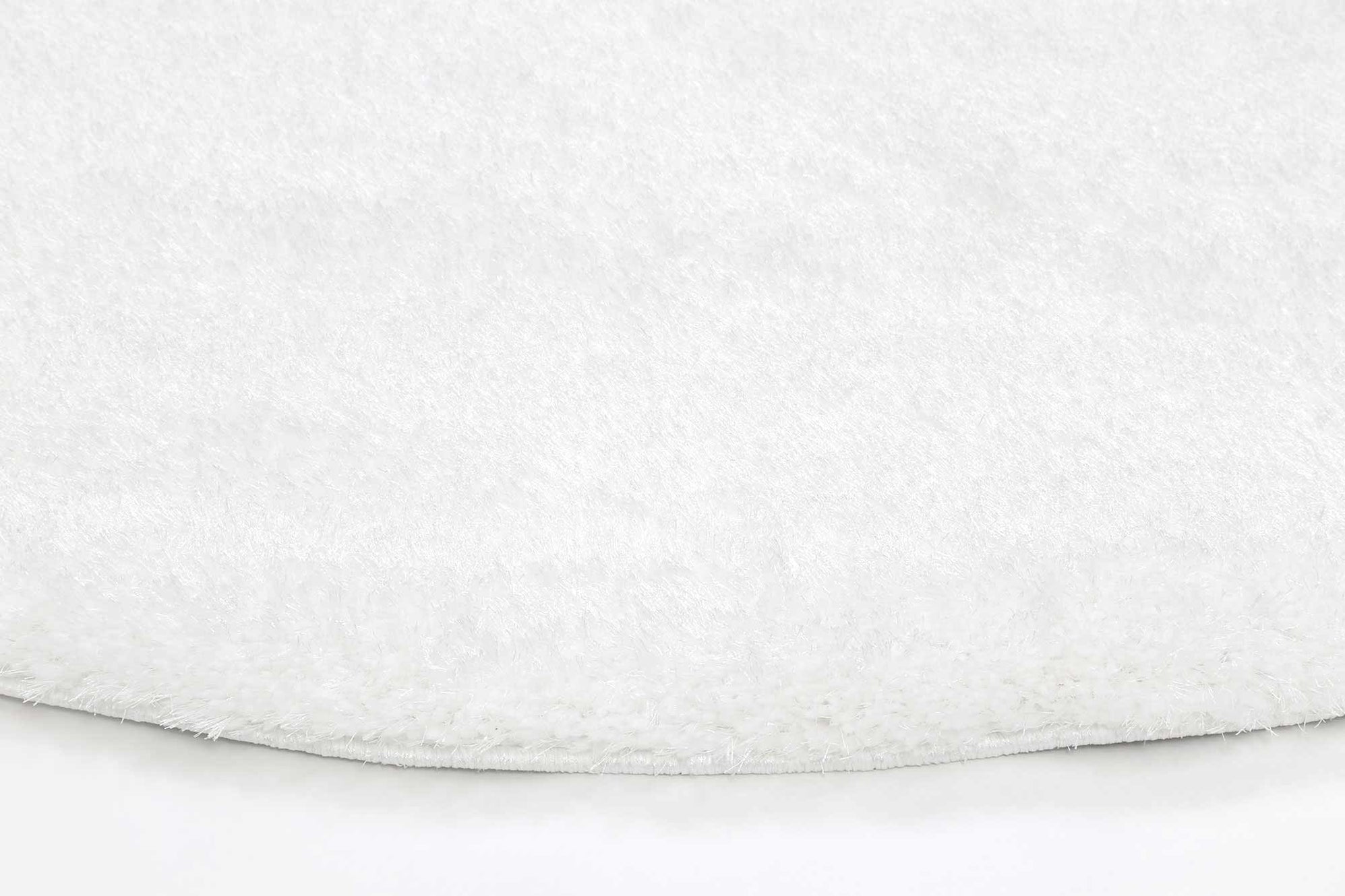 Dream Shaggy White Colour Turkish Round Rug — Rugs Direct