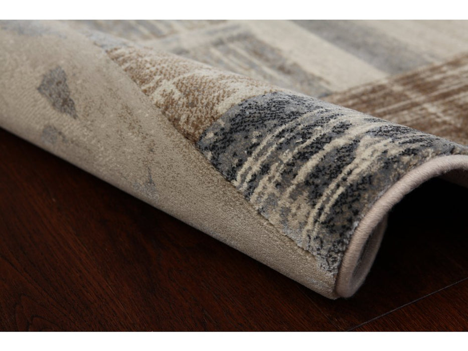 Abstract Earth Tone Argentum Rug