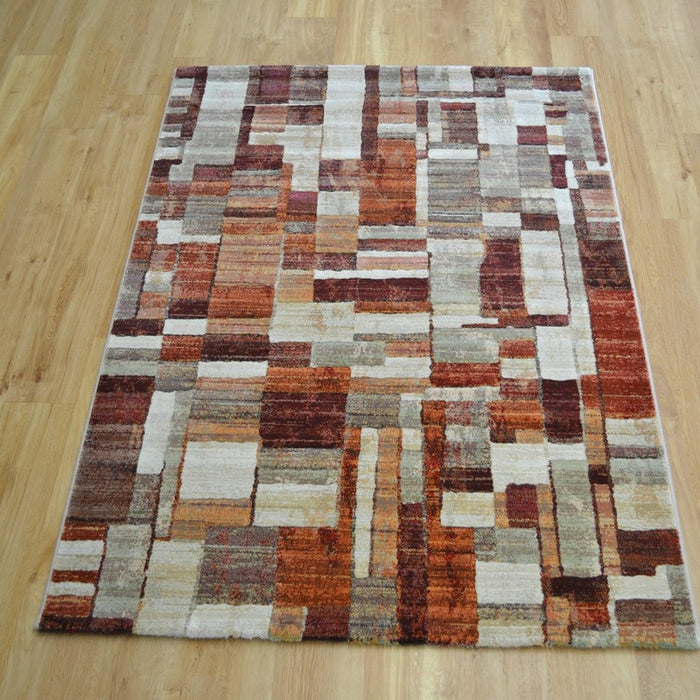 Brick Wall Design Argentum Rug - Rugs Direct