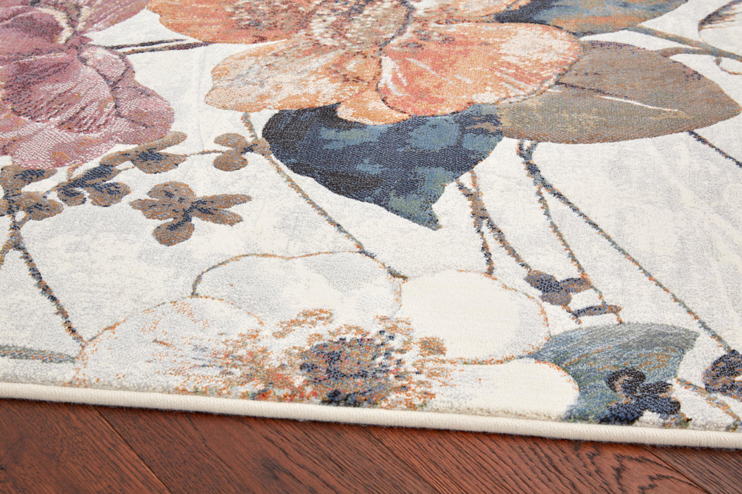 Mastercraft Floral Argentum Rug - Rugs Direct