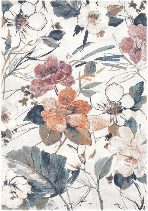 Mastercraft Floral Argentum Rug - Rugs Direct