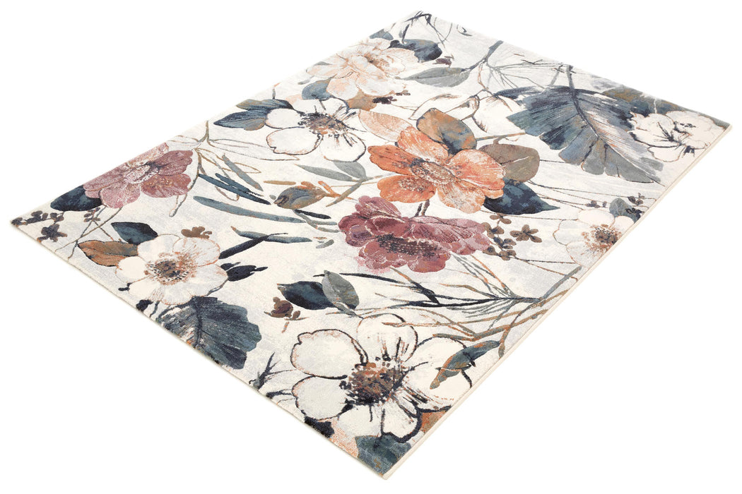 Mastercraft Floral Argentum Rug - Rugs Direct