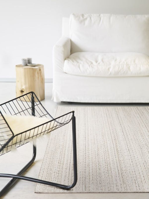 High Line Flatweave Pure Wool Tundra White & Pearl Silver Colour Rug Size: 200 x 290cm - Rugs Direct