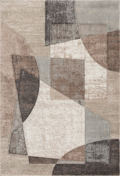 Geometric Design Egyptian Rug in Earth Tone Smoggy Colour Pallet - Rugs Direct