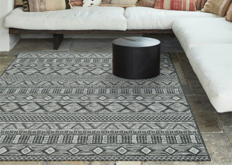 Brighton Indoor/Outdoor Aztec Design Flatweave Rug — Rugs Direct