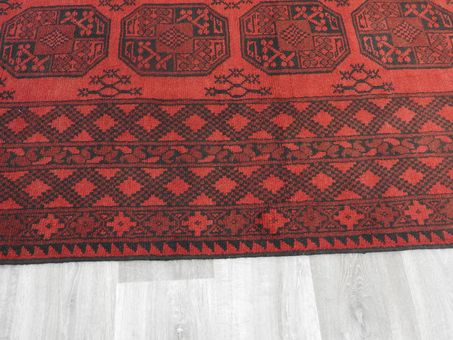 Afghan Hand Knotted Turkman Rug Size: 285cm x 197cm-Afghan Rug-Rugs Direct