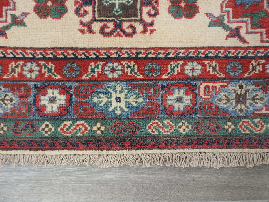 Afghan Hand Knotted Kazak Rug Size: 201 x 153cm-Kazak Rug-Rugs Direct