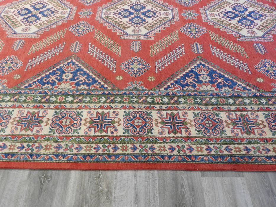 Afghan Hand Knotted Kazak Rug Size: 362 x 272cm-Kazak Rug-Rugs Direct