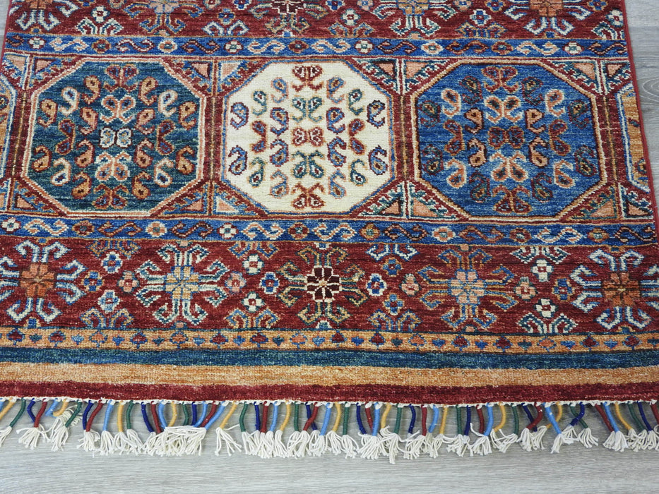 Afghan Hand Knotted Khorjin Runner Size: 81 x 244cm-Afghan Rug-Rugs Direct