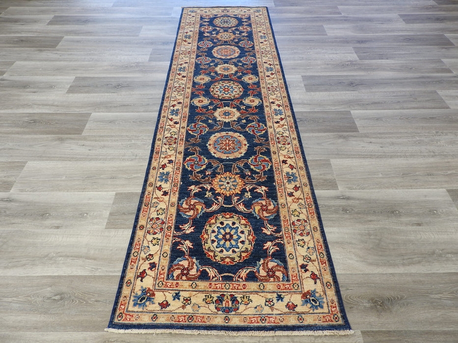 Afghan Hand Knotted Choubi Runner Size: 78 x 278cm-Afghan Rug-Rugs Direct