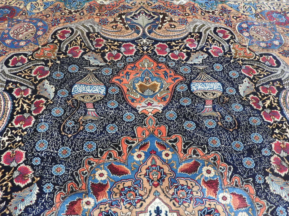 Persian Hand Knotted Kashmar Rug Size: 393 x 311cm-Persian Rug-Rugs Direct