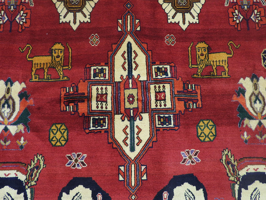 Persian Qashqai Shiraz Pictorial Rug Size: 293 x 193cm-Persian Rug-Rugs Direct