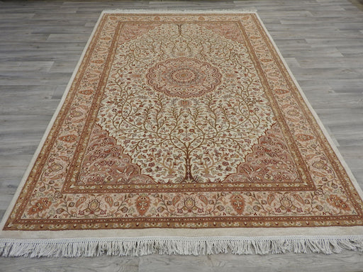 Persian Hand Made Silk Rug Size: 247cm x 169cm-Persian Rug-Rugs Direct